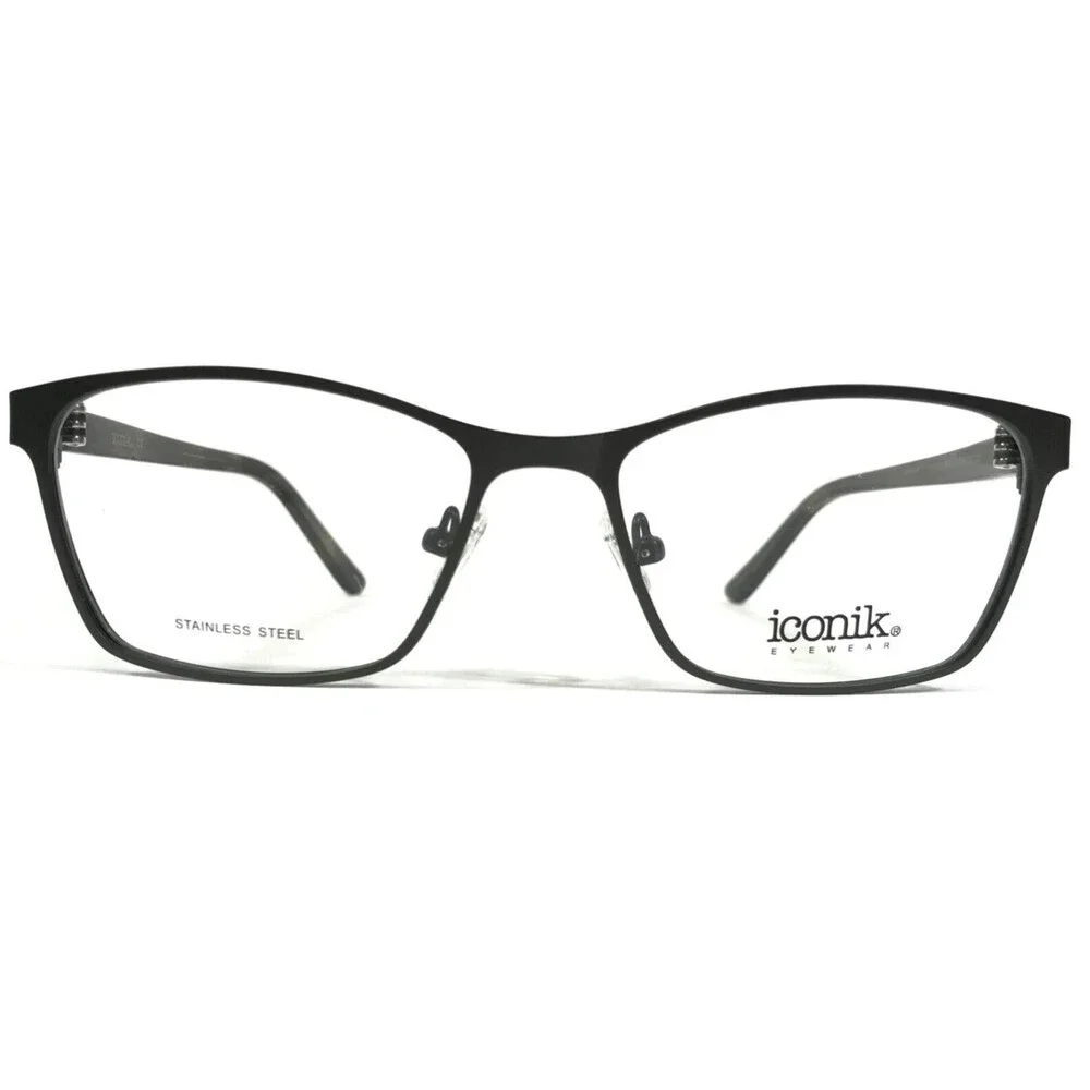 Iconik Eyeglasses Frames Shai C02 Brown Green Cat Eye Full Rim 52-16-140